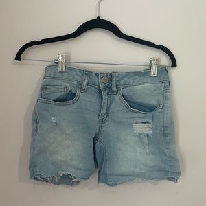 Authentic American Heritage Light Wash Jean Shortie Shorts